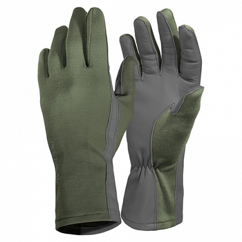 Огнеупорные перчатки Pentagon Long Cuff Pilot Gloves P20011 Small, Олива (Olive)