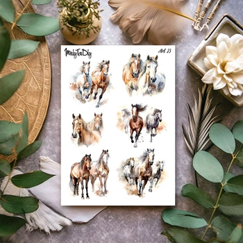 Стикеры наклейки MriyTaDiy ART 23 "Лошади", Формат А6