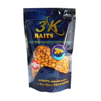 Прикормка 3K_Baits Солодка кукурудза (натуральна) 400 г zip,3к01501