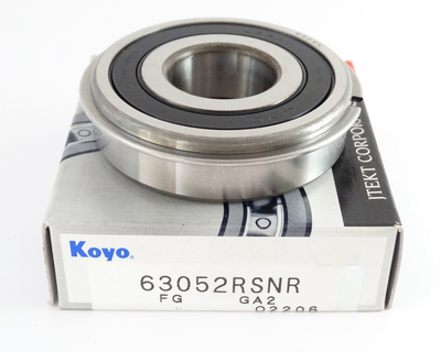 Подшипник 6305 2RSNR Koyo Япония (с проточкой под стопорное кольцо + стопорное кольцо, закрытый)