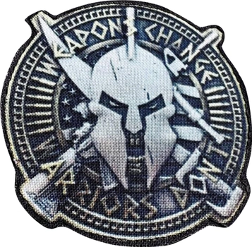 Военный шеврон Shevron.patch 8 см Серый (21-568-9900)