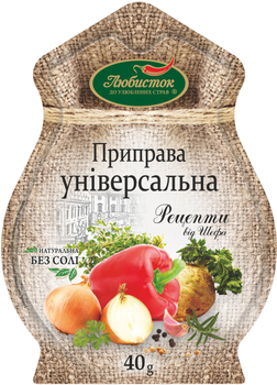 Упаковка приправи універсальна Любисток Рецепти від шефа 40 г х 4 шт (4820159132331)