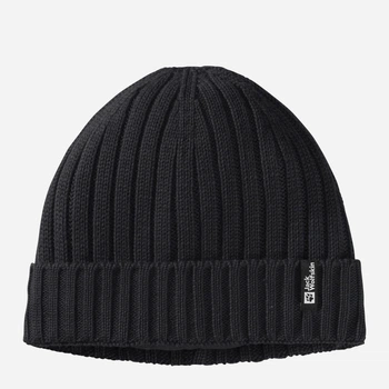Шапка Jack Wolfskin Rib Knit Beanie 1907122-6000 One Size Чорна (4064993862140)