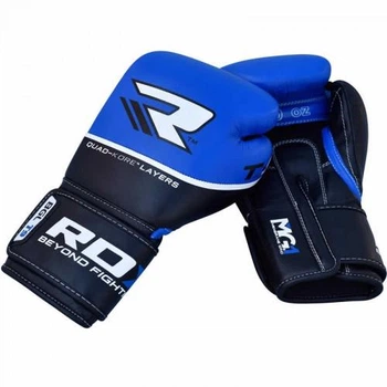 Боксерские перчатки RDX Quad Kore 12 унций Blue