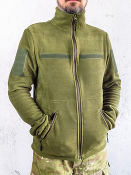 Воєнна флісова кофта на блискавці Garment Factory, оливкова Фліска ЗСУ флісова куртка тактична кофта з кишенями РОЗМІР 54 XXL