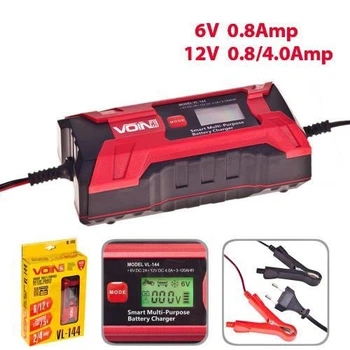 Зарядное устройство VOIN VL 144 6&12V 0 8 4 0A 3 120AHR LCD Импульсное
