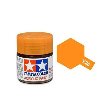 Акриловый лак X26 оранжевый (Clear Yellow) 10мл Tamiya 81526