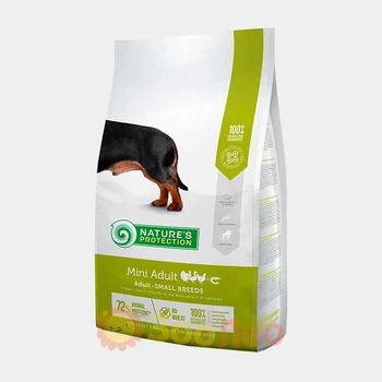 Сухий корм Nature's Protection Mini Adult Small Breeds для дорослих собак дрібних порід, з куркою, 7.5 кг