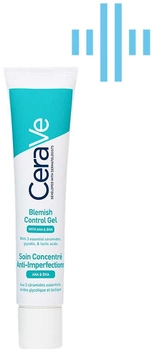 Aktywny żel-pielęgnacja CeraVe z kwasem salicylowym, mlekowym i glikolowym przeciwko niedoskonałościom skóry twarzy 40 ml (3337875782357)