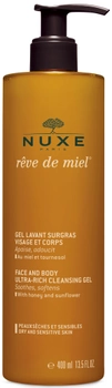 Універсальний очисний гель для обличчя і тіла Nuxe Ultra-Rich Cleansing Gel Медова мрія 400 мл (3264680004063)