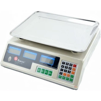Весы торговые DOMOTEC MS-208, металлический корпус 50кг Белый