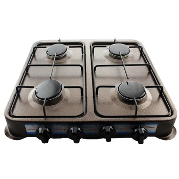 Газовая плита Domotec MS-6604 на 4 конфорки Черный 2800 Па (6604MSPLT) CLS55