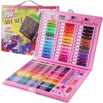 Детский Большой набор 150 предметов для рисования и творчества Painting Set Pink Mega Art Set (IS33)