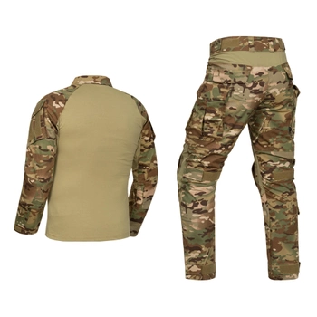 Тактический костюм Multicam, штурмовая военная форма, рубашка с длинным рукавом и брюки с наколенниками Мультикам р.XL