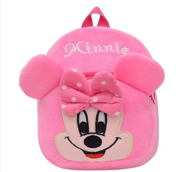 Рюкзак детский Минни Маус (Minnie Mouse) 23х18 см Плюш Розовый