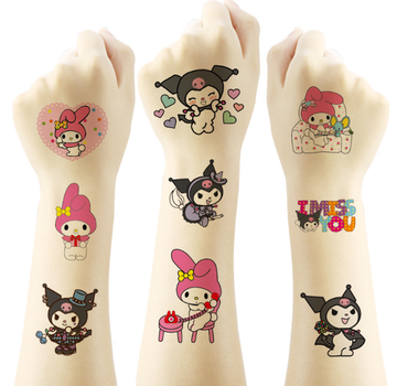 Тимчасові перекладні тату Куромі, аніме (Kuromi) геншен, манги, hello kitty, Санріо Кітті, Мелоді (AN)20180