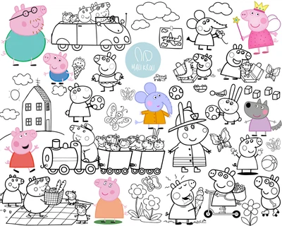 Раскраска Свинка Пеппа / Peppa Pig Мега большая раскраска 120 х 150 см