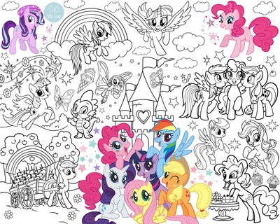 Раскраска Пони / My little pony Мега большая раскраска 120 х 150 см