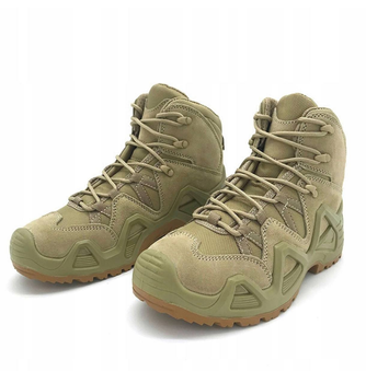 Армійські берци чоловічі шкіряні черевики Оливковий 45 розмір надійний захист і комфорт для тривалого використання якість і міцність