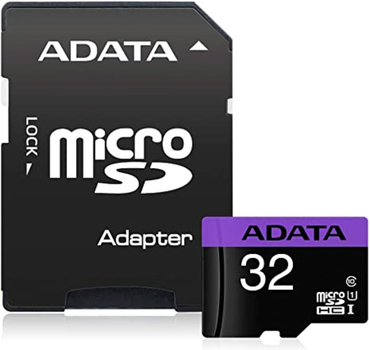Карта памяти microSDXC A-DATA microSDHC Premier 32GB Class 10 UHS-I R-85MB/s +SD-адаптер AUSDH32GUICL10-RA1