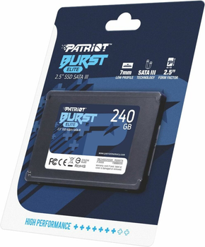 Твердотельный накопитель SSD Patriot Burst ELITE 240GB 2.5" 7mm SATAIII TLC 3D PBE240GS25SSDR