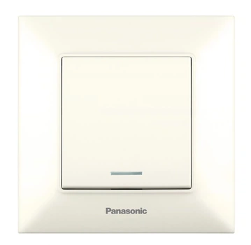 Вимикач одноклавішний з підсвіткою Panasonic Arkedia Slim крем WNTC0002-2BG