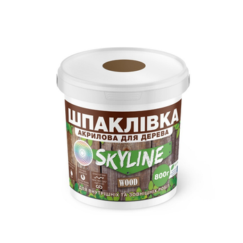 Шпаклівка для Дерева готова до застосування акрилова SkyLine Wood Горіх 800 г (42471331_rozetka)
