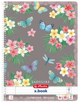 Блокнот Herlitz Ladylike Butterfly А4 в линию 80 листов (50044245B)