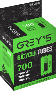 Велокамера Grey's 700c (700x38c-40C) AV 48 мм (GR57038)