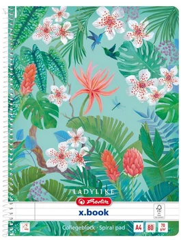 Блокнот Herlitz Ladylike Jungle А4 в линию 80 листов (50044245J)