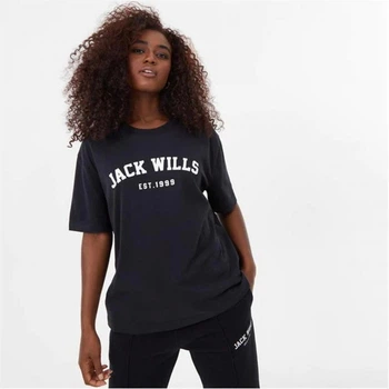 Футболка Jack Wills Varsity T-Shirt Wo Black, XXS (40) (11761235)