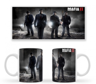 Чашка біла керамічна Mafia II (Мафія 2) ABC