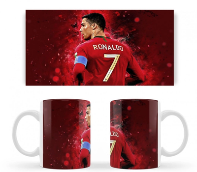 Чашка белая керамическая Криштиану Роналду (Cristiano Ronaldo) ABC