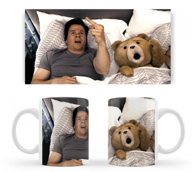 Чашка белая керамическая Третий Лишний (Ted) ABC