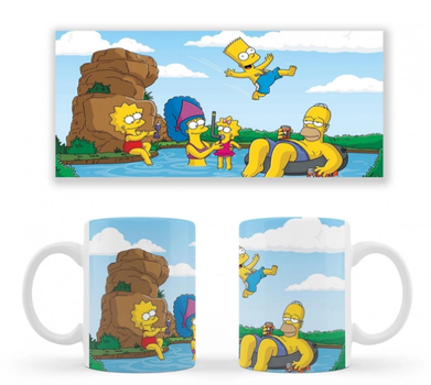 Кубок білий керамічний The Simpsons Симпсони ABC