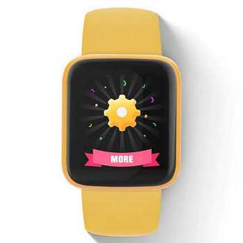 Фітнес браслет D20 smart watch Y68 трекер пульсометр жовтий