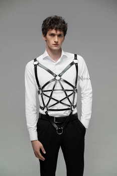 Мужская портупея Nova гартеры Эко-Кожа 2XL Черная №470