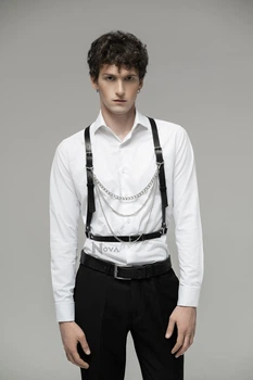 Мужская портупея Nova гартеры Эко-Кожа S Черная №467