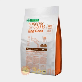Сухой беззерновой корм Nature's Protection Red Coat Grain Free Adult All Breeds Salmon для взрослых собак всех пород с рыжим окрасом шерсти, с лососем, 10 кг