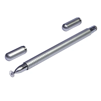 Стилус ёмкостный, высокоточный, Jot Pro, двусторонний, с магнитами для колпачков, металлический, серебристый