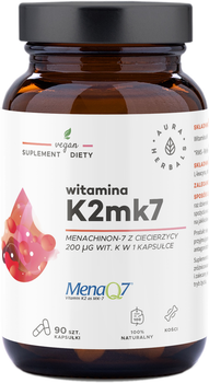 Aura Herbals Witamina K2MK7 MenaQ7 200 μg kapsułki 90 szt. (5902479613673)