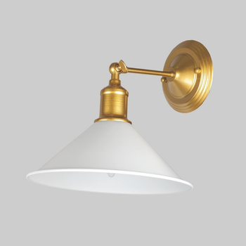 Белое бра с золотым основанием (52-W839F-1 GD+WH)
