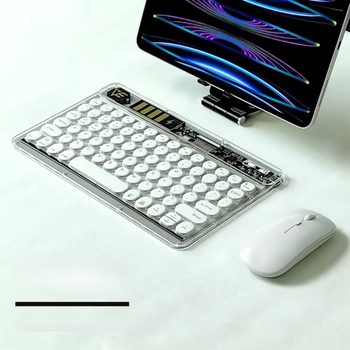 Беспроводной комплект, ультратонкая клавиатура на аккумуляторе с RGB подсветкой + мышь, + коврик (white)