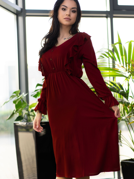 Sukienka trapezowa damska Merribel Ratsim XL Czerwona (5907621617929)