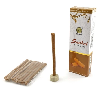 Благовоние Sandal Dhoop sticks PAW 10шт/уп. Аромапалочки безосновные Сандал (33905)