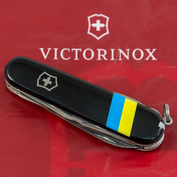 Нож Victorinox Climber Ukraine Black "Прапор України" (1.3703.3_T1100u)