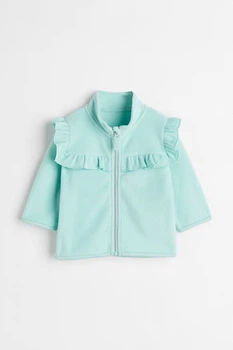 Толстовка флисовая бирюзовая однотонная H&M 86см (400092552)