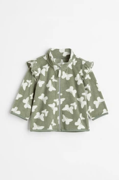 Толстовка флисовая зеленая Бабочки H&M 98см (400092547)