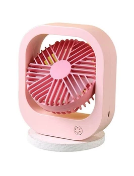Вентилятор настільний акумуляторний DianDi Fashion Fan SQ 2177A з USB-зарядкою Рожевий