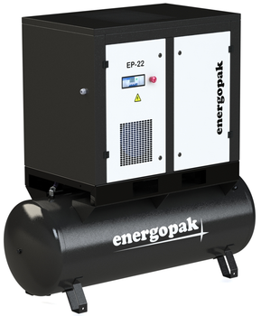 Винтовой компрессор Energopak EP 22-T270 на ресивере 270л (2,4 м3/мин, 12,5 бар, 22 кВт)
